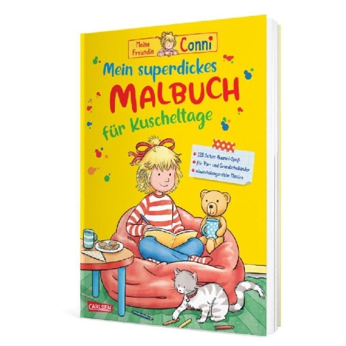 Buchcover und Innenansicht für das Buch: Conni Gelbe Reihe: Mein superdickes Vorschulbuch