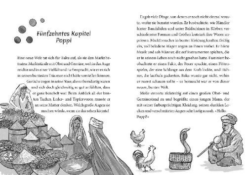Buchcover und Innenansicht für das Buch: Baku und der weiße Elefant
