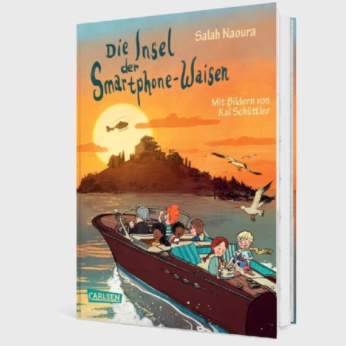 Buchcover und Innenansicht für das Buch: Die Smartphone-Waisen 2: Die Insel der Smartphone-Waisen
