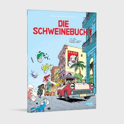 Buchcover und Innenansicht für das Buch: Spirou et Fantasio Classique Tome 1 - La Baie des cochons