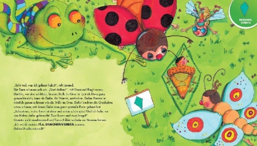 Buchcover und Innenansicht für das Buch: Qua, Qua, Quadrat!, ruft der Frosch
