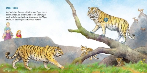Buchcover und Innenansicht für das Buch: Hör mal (Soundbuch): Im Zoo