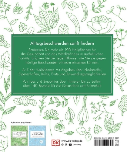 Buchcover und Innenansicht für das Buch: Das neue Praxisbuch Heilpflanzen