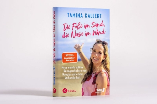 Buchcover und Innenansicht für das Buch: Die Füße im Sand, die Nase im Wind
