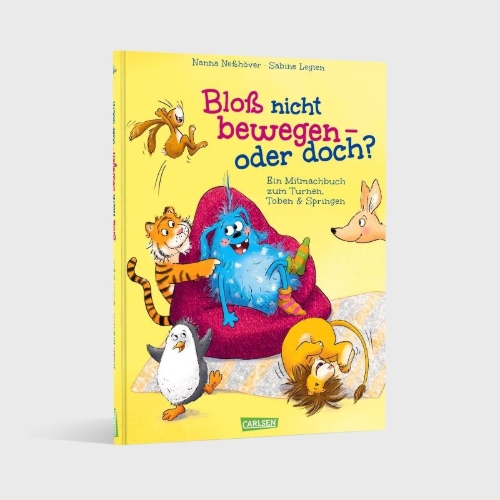 Buchcover und Innenansicht für das Buch: Bloß nicht bewegen - oder doch?