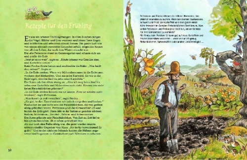Buchcover und Innenansicht für das Buch: Kochen mit Pettersson und Findus
