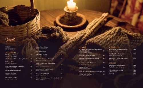 Buchcover und Innenansicht für das Buch: Outlander Knitting