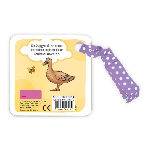 Buchcover und Innenansicht für das Buch: Trötsch Buggy-Buch Erste Tiere