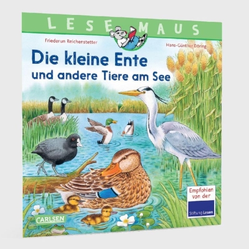 Buchcover und Innenansicht für das Buch: LESEMAUS 177: Die kleine Ente und andere Tiere am See