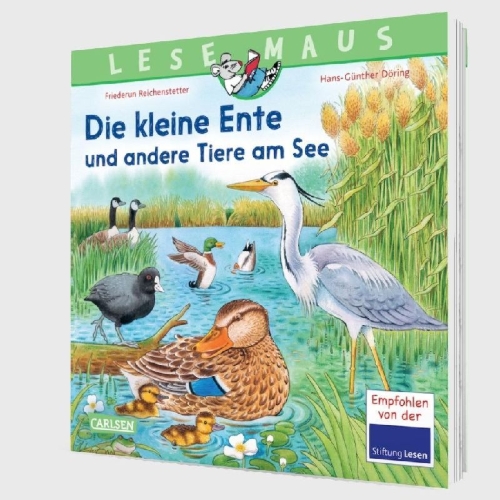 Buchcover und Innenansicht für das Buch: LESEMAUS 177: Die kleine Ente und andere Tiere am See