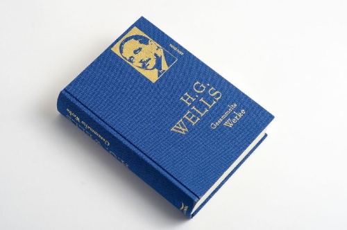 Buchcover und Innenansicht für das Buch: H.G. Wells - Gesammelte Werke (Die Zeitmaschine - Die Insel des Dr. Moreau - Der Krieg der Welten - Befreite Welt)