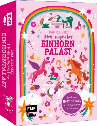 Buchcover und Innenansicht für das Buch: Busy Builders Unicorn Palace