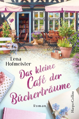 Buchcover und Innenansicht für das Buch: Das kleine Café der Bücherträume