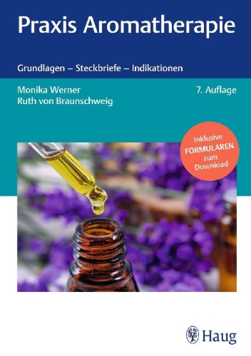 Buchcover und Innenansicht für das Buch: Praxis Aromatherapie