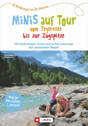 Buchcover und Innenansicht für das Buch: Minis auf Tour vom Tegernsee bis zur Zugspitze