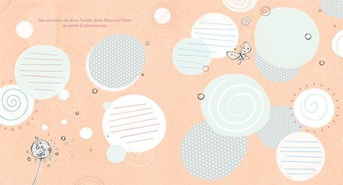 Buchcover und Innenansicht für das Buch: Meine Erstkommunion Erinnerungsalbum Fisch