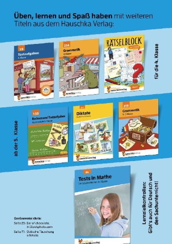 Buchcover und Innenansicht für das Buch: Mathe trainieren 4. Klasse