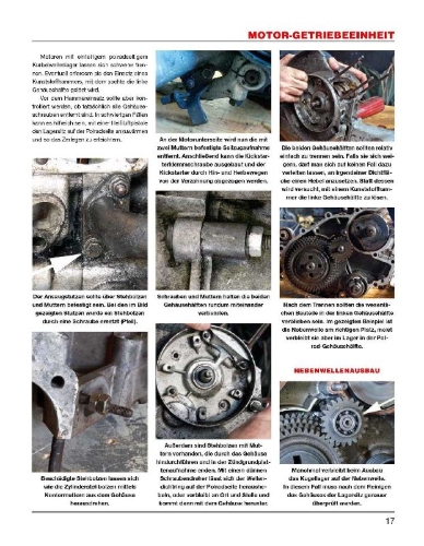 Buchcover und Innenansicht für das Buch: Das Vespa Schrauberhandbuch