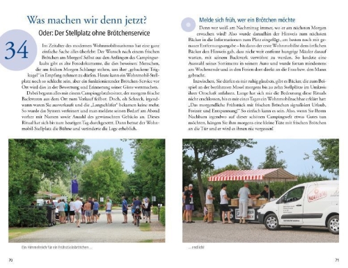 Buchcover und Innenansicht für das Buch: 101 Dinge, die ein Wohnmobil-Liebhaber wissen muss