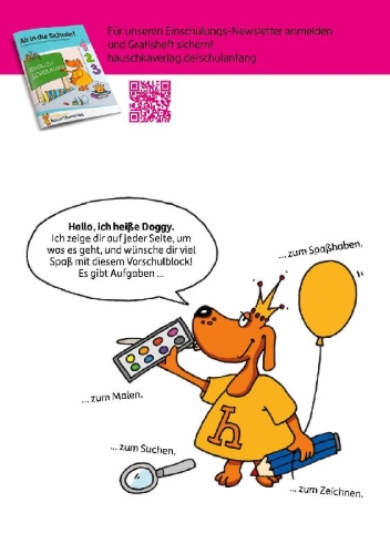 Buchcover und Innenansicht für das Buch: Vorschulblock - Konzentration und Wahrnehmung ab 5 Jahre