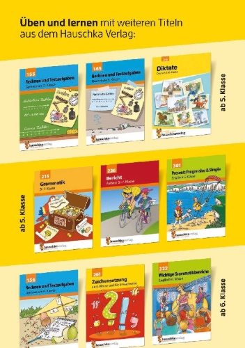 Buchcover und Innenansicht für das Buch: Rechtschreibtraining ab 5. Klasse und für Erwachsene