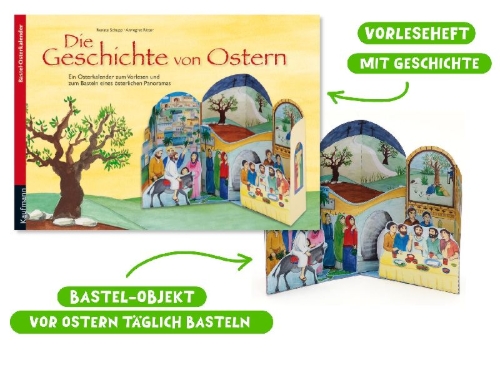 Buchcover und Innenansicht für das Buch: Die Geschichte von Ostern