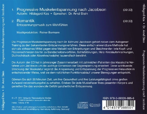 Buchcover und Innenansicht für das Buch: Progressive Muskelentspannung nach Jacobson. CD