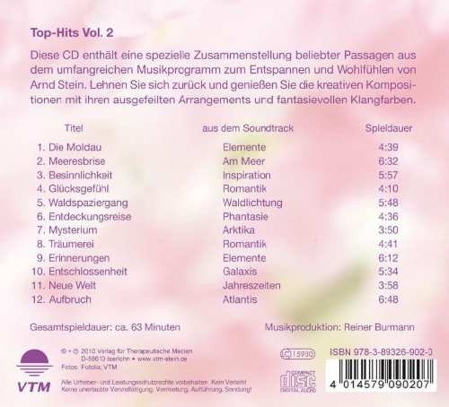 Buchcover und Innenansicht für das Buch: Top-Hits zum Entspannen 2. CD