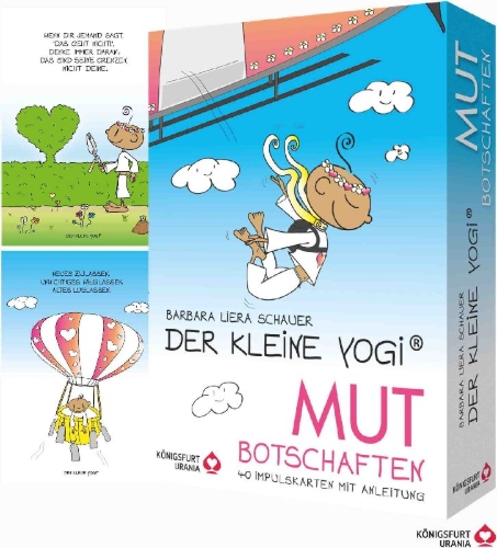 Buchcover und Innenansicht für das Buch: Der kleine Yogi - Mut Botschaften