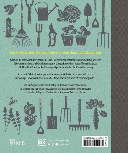 Buchcover und Innenansicht für das Buch: Das Gartenjahr