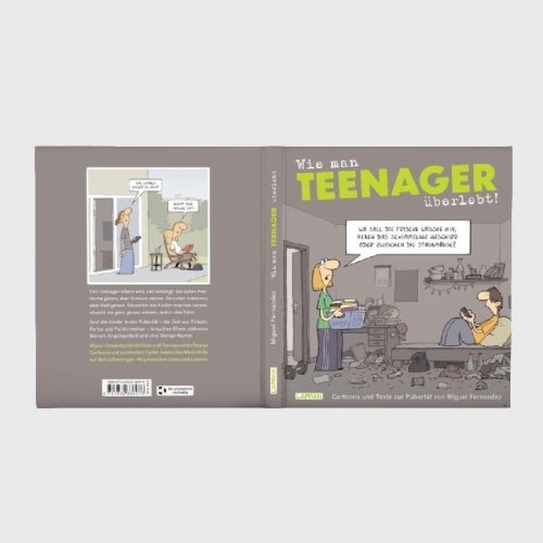 Buchcover und Innenansicht für das Buch: Wie man Teenager überlebt!