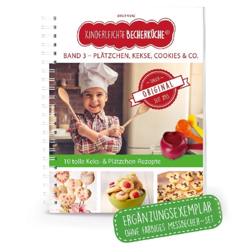 Buchcover und Innenansicht für das Buch: Kinderleichte Becherküche - Plätzchen, Kekse, Cookies & Co.