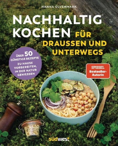 Buchcover und Innenansicht für das Buch: Nachhaltig Kochen für Unterwegs