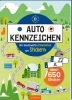 Buchcover und Innenansicht für das Buch: Autokennzeichen - Alle bundesweiten Kennzeichen zum Stickern