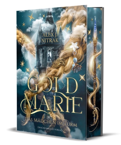 Buchcover und Innenansicht für das Buch: Goldmarie - Das Mädchen im Turm