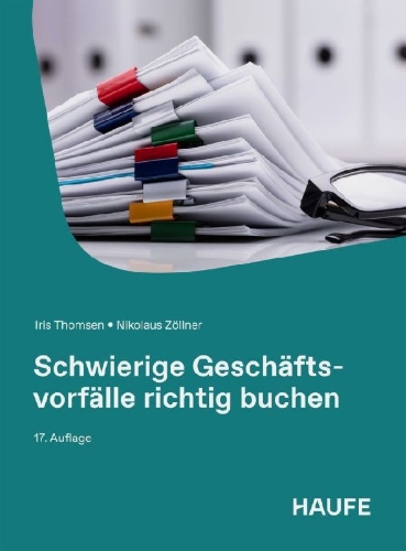 Buchcover und Innenansicht für das Buch: Schwierige Geschäftsvorfälle richtig buchen