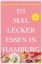 Buchcover und Innenansicht für das Buch: 111 Mal lecker essen in Hamburg