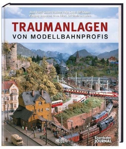 Buchcover und Innenansicht für das Buch: Traumanlagen von Modellbahnprofis
