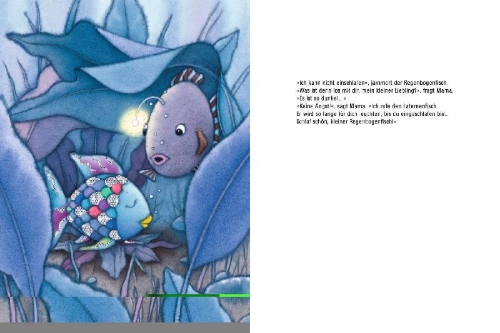 Buchcover und Innenansicht für das Buch: Schlaf gut, kleiner Regenbogenfisch