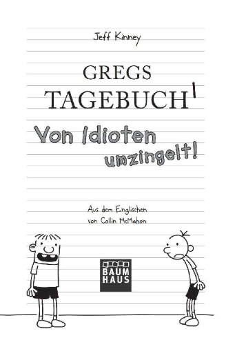 Buchcover und Innenansicht für das Buch: Diary of a Wimpy Kid