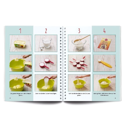Buchcover und Innenansicht für das Buch: Kinderleichte Becherküche - Plätzchen, Kekse, Cookies & Co.