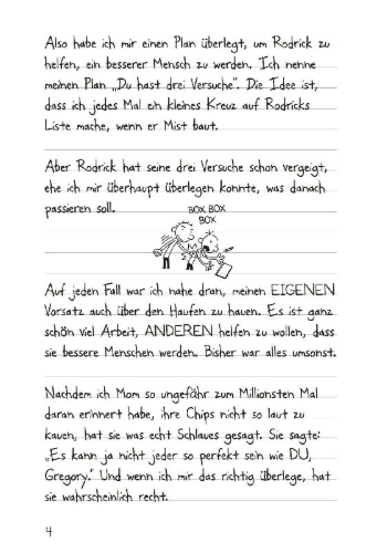 Buchcover und Innenansicht für das Buch: Diary of a Wimpy Kid: The Last Straw