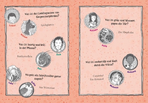 Buchcover und Innenansicht für das Buch: Die Schule der magischen Tiere: Witze! - Über 333 magische Tier- und Schülerwitze
