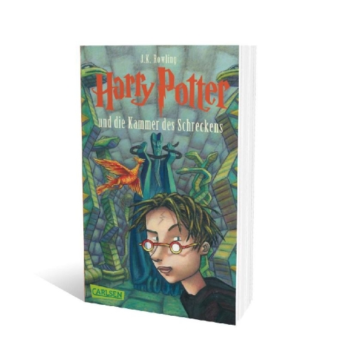 Buchcover und Innenansicht für das Buch: Harry Potter and the Chamber of Secrets