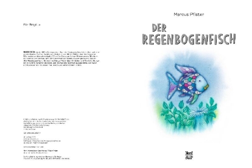 Buchcover und Innenansicht für das Buch: Der Regenbogenfisch