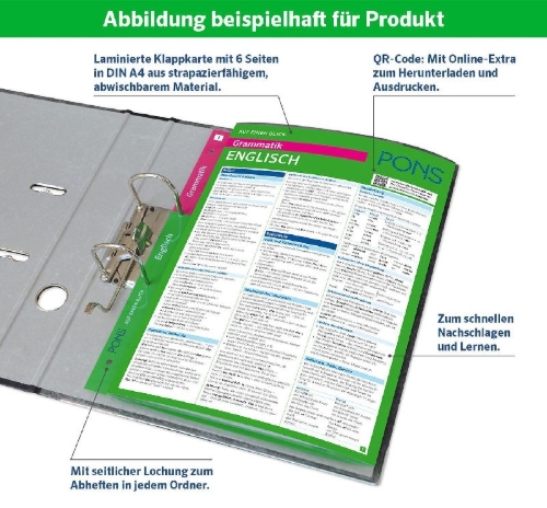 Buchcover und Innenansicht für das Buch: PONS Verben auf einen Blick Französisch