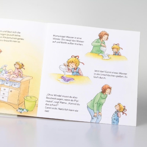 Buchcover und Innenansicht für das Buch: LESEMAUS 83: Conni geht aufs Töpfchen