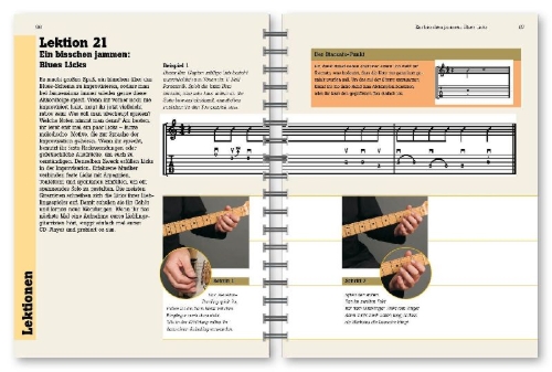 Buchcover und Innenansicht für das Buch: Gitarre - Der Komplettkurs