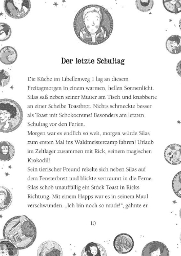 Buchcover und Innenansicht für das Buch: Die Schule der magischen Tiere - Endlich Ferien 2: Silas und Rick