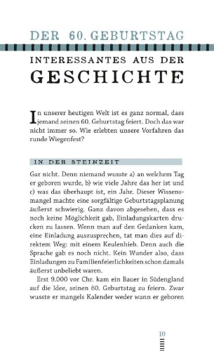 Buchcover und Innenansicht für das Buch: Das böse Buch zum 60.